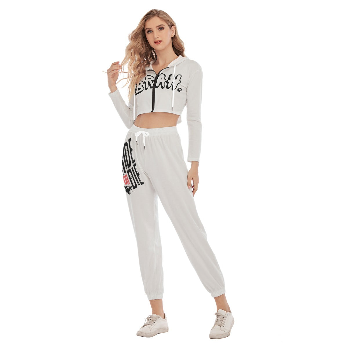 Ride or Die Women's Crop Hoodie Sports Set