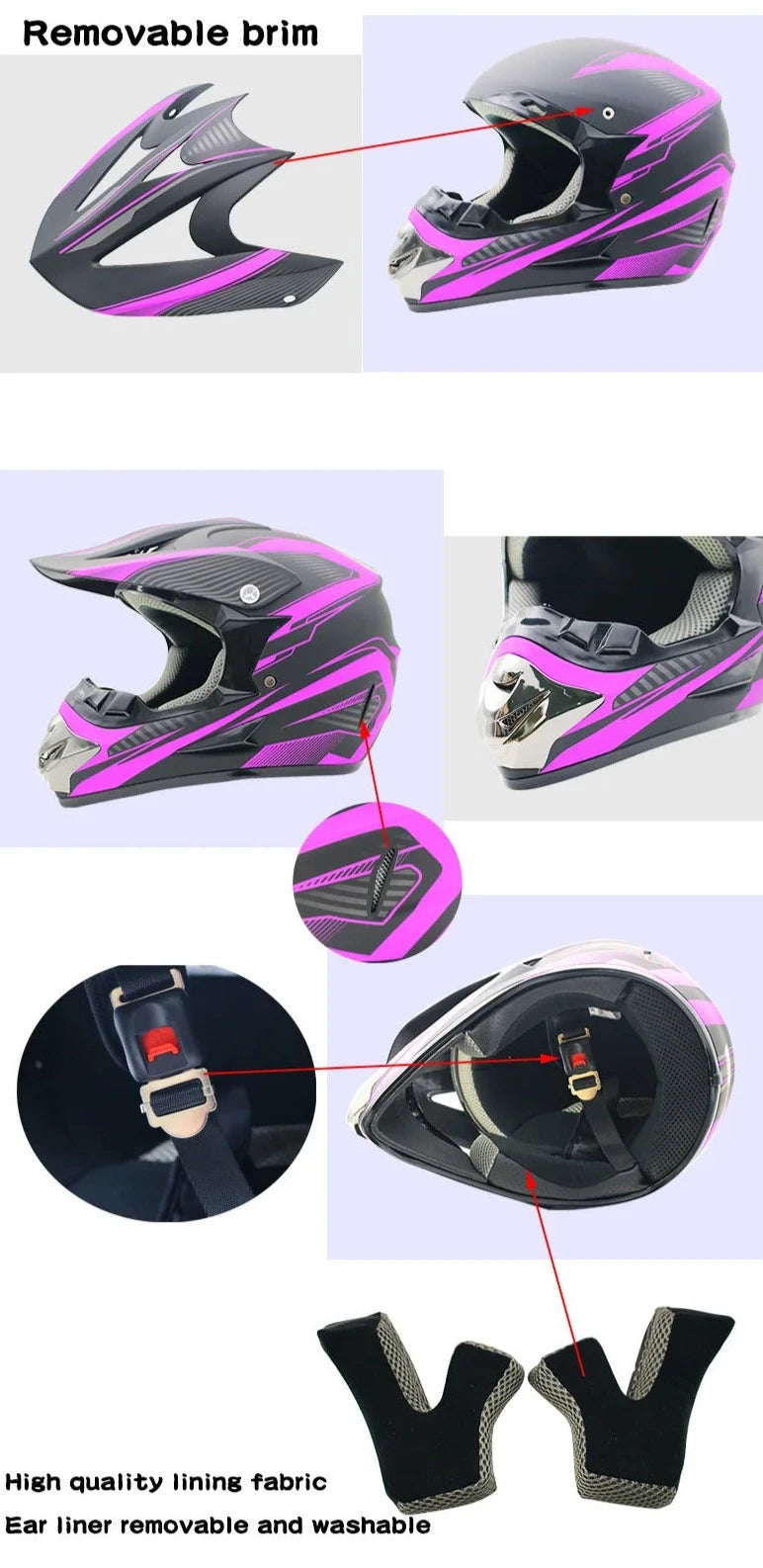 Flip Up Motorcycle Helmet Children Off Road Helmet