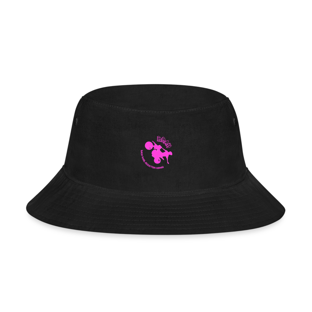 Pink Logo Bucket Hat - black