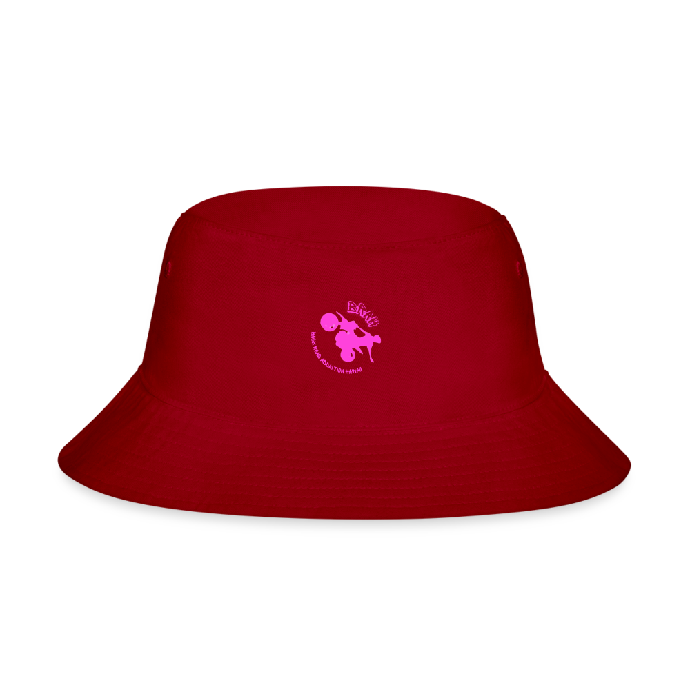 Pink Logo Bucket Hat - red