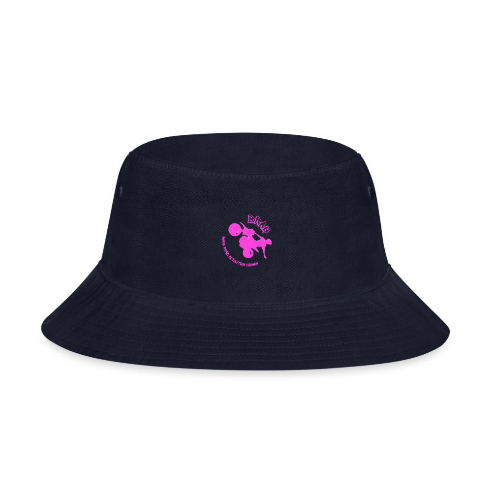 Pink Logo Bucket Hat - navy