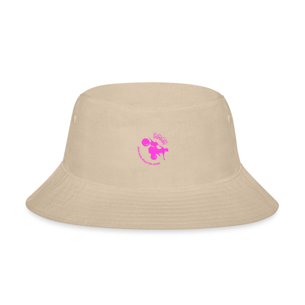 Pink Logo Bucket Hat - cream